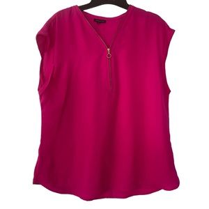 Fuchsia Sleeveless Summer Blouse - Size L